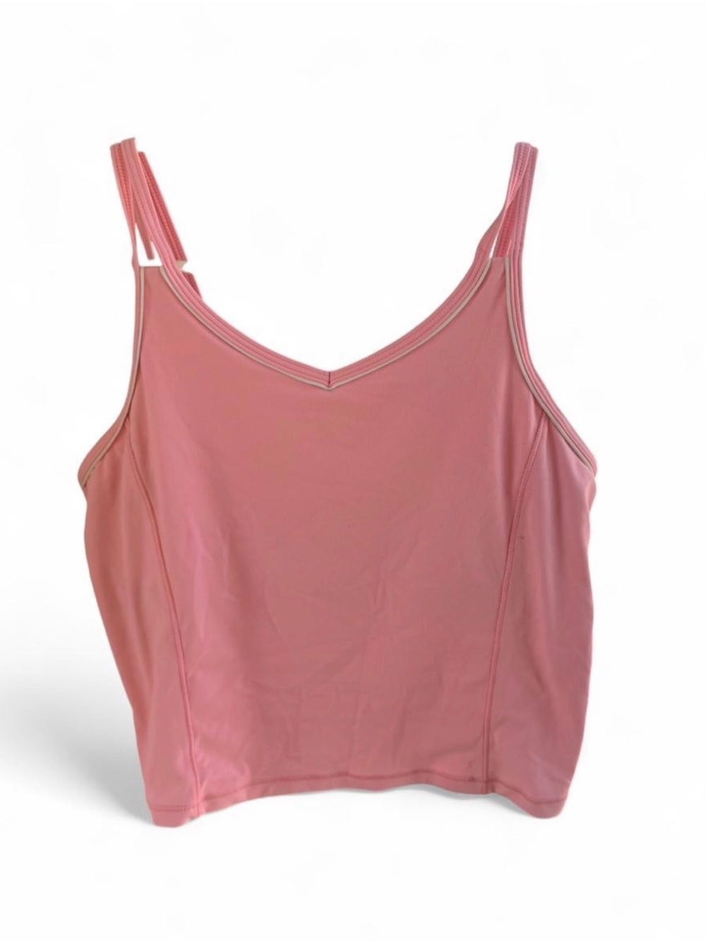 Bubblegum Pink Double-Strap Camisole Crop Tank